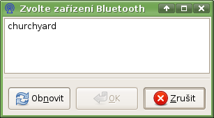 Zvolte zařízení Bluetooth